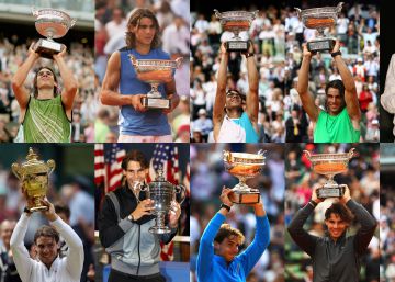 Los 22 Grand Slams de Rafa Nadal, en imágenes