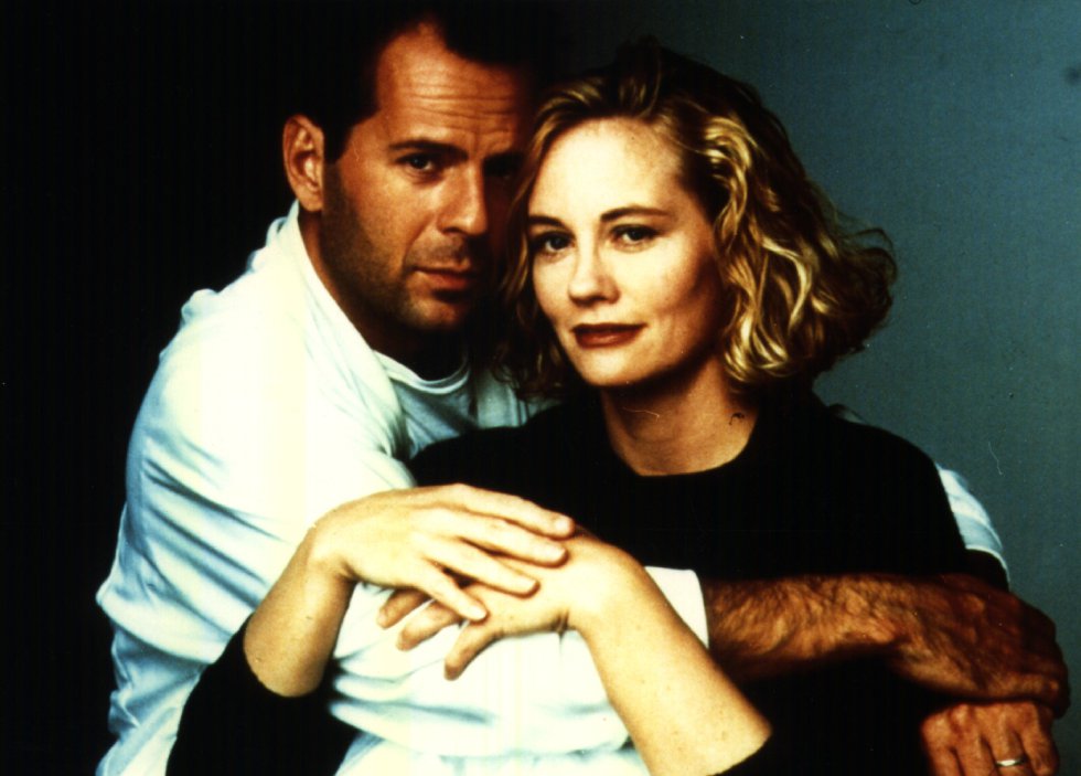 Los protagonistas de la serie 'Luz de Luna', Cybill Shepherd y Bruce Willis.  
