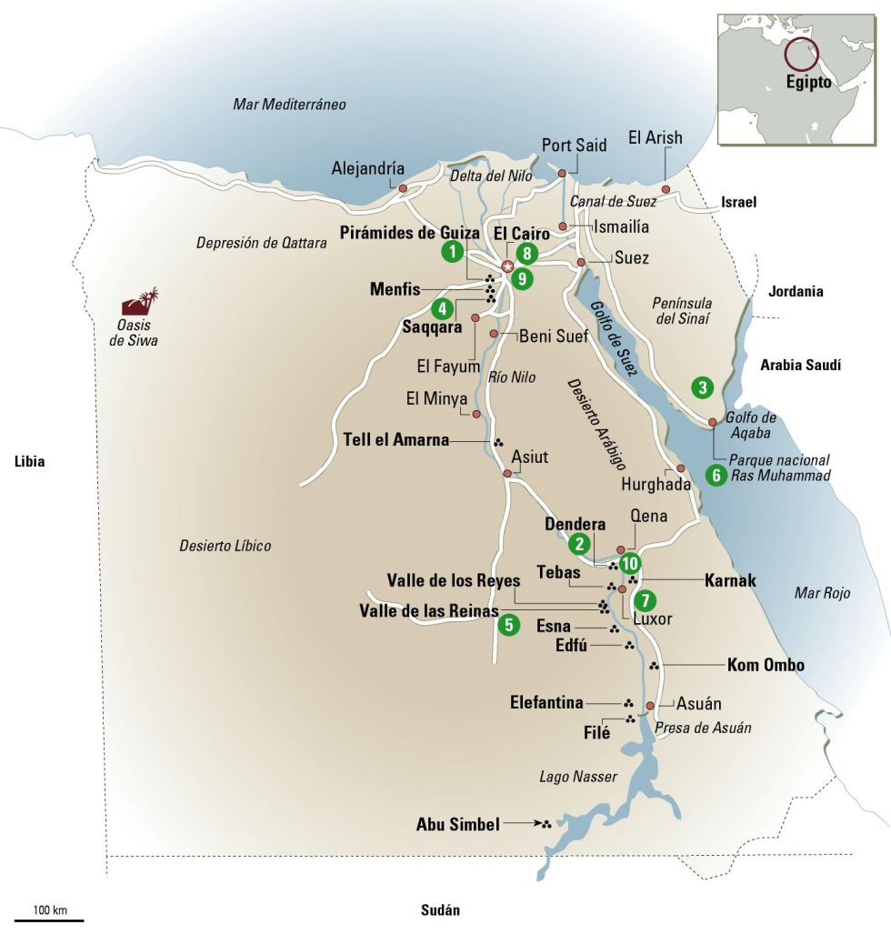 Карта египта с городами курортами