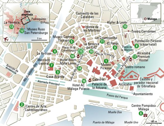 mapa de malaga 24 horas en Málaga, el mapa | El Viajero | EL PAÍS