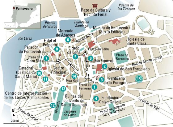 mapa de pontevedra ciudad 24 horas en Pontevedra, el mapa | El Viajero | EL PAÍS