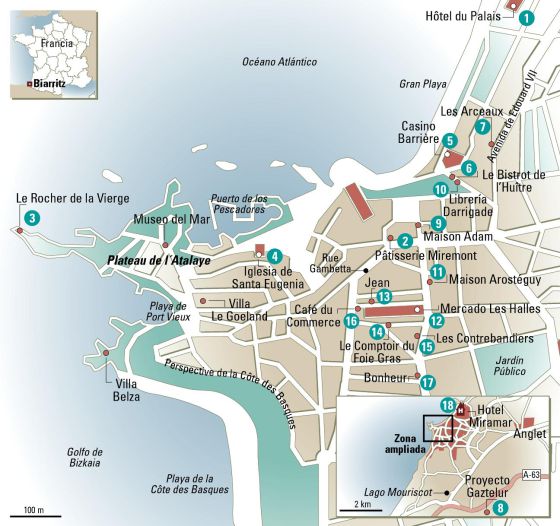 biarritz francia mapa 24 horas en Biarritz, el mapa | El Viajero | EL PAÍS