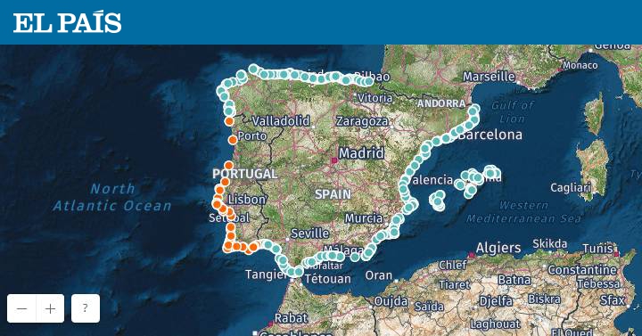 españa mapa playas Las 400 mejores playas de España y Portugal | El Viajero | EL PAÍS