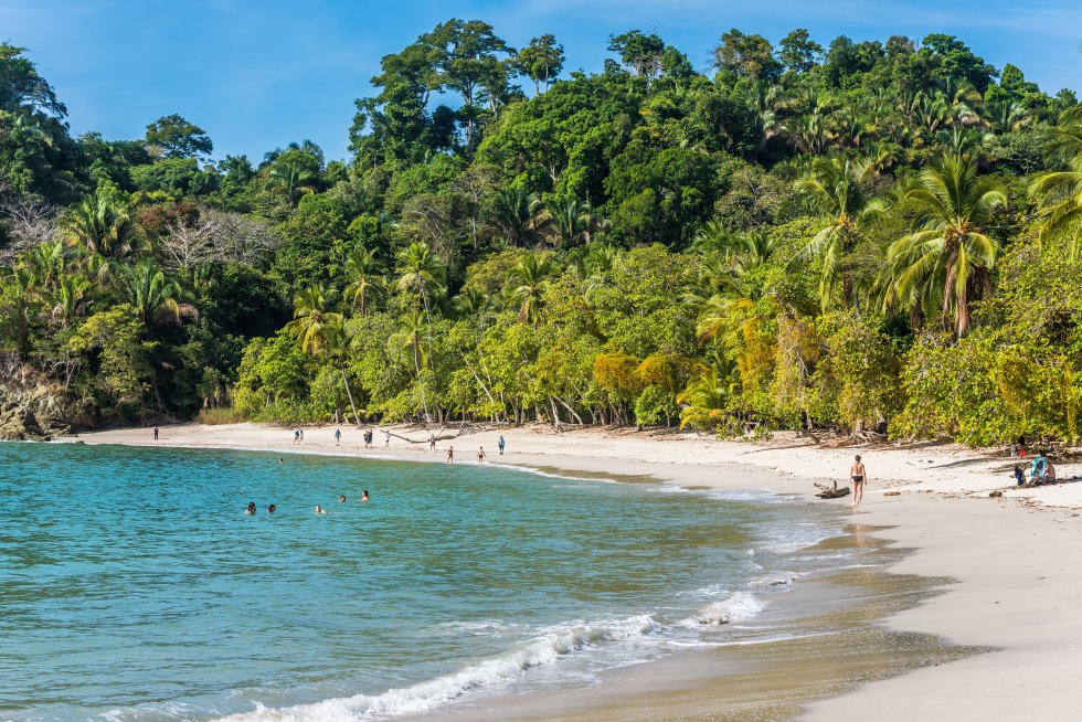 O parque nacional Manuel Antonio é uma joia na costa pacífica central da Costa Rica que, segundo os usuários do TripAdvisor, tem uma das melhores praias do mundo. Nesse caso é de areia branca e cercada por uma floresta frondosa e verde. Um bom lugar para mergulhar.