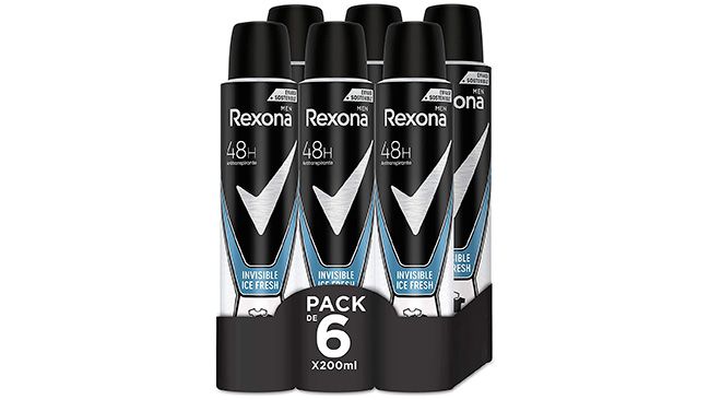 Desodorantes en aerosol para hombre Rexona Invisible Ice