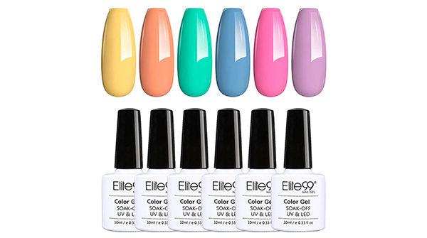 El set de esmaltes de Elite99 con los colores del verano