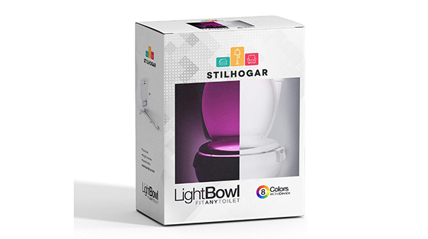 3. Stilhogar: luz multicolor con sensor de movimiento para el inodoro