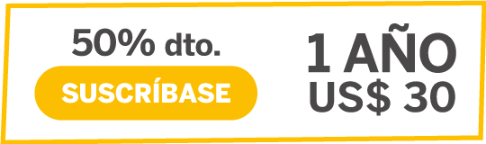 1 año US$ 30. 50% de descuento. Suscríbase