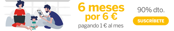 6 meses por 6 euros - 90% de descuento