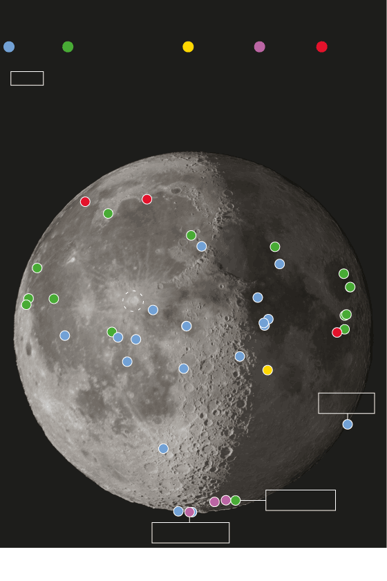 Lunar Landing Sites Map