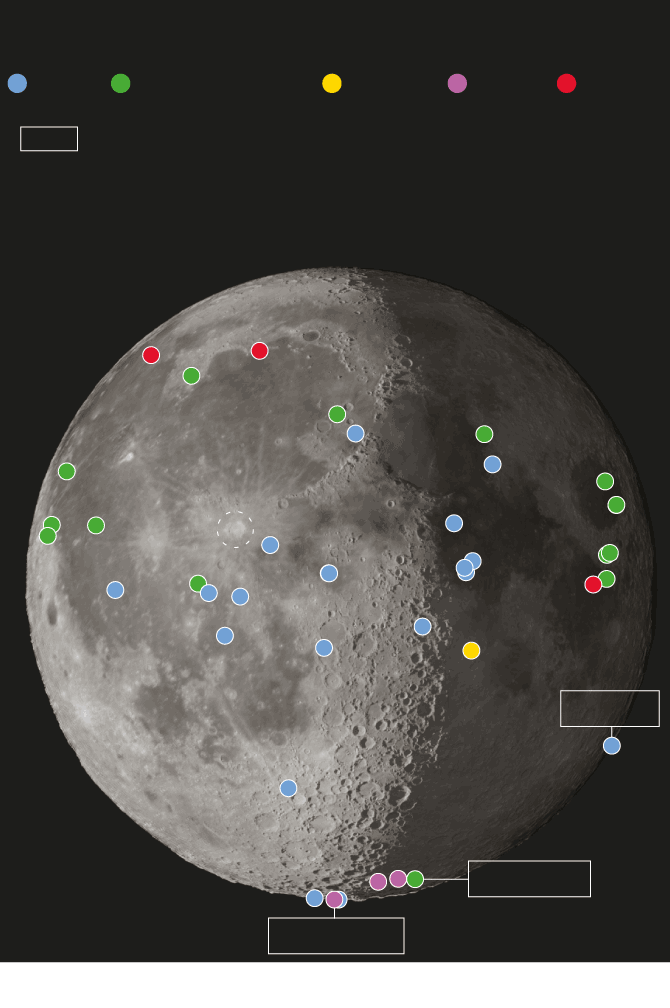 Lunar Rover Moon Landing Map