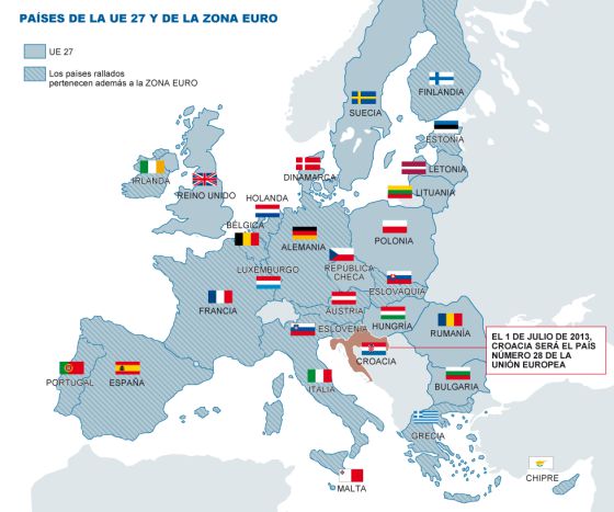 Resultado de imagen de Paises zona euro