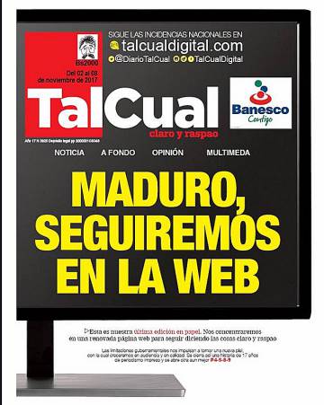 El Diario Venezolano Tal Cual Deja De Circular En Papel Internacional El Pais