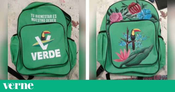 La mochila del Partido Verde que maestro de Veracruz cambió para su sobrina | Verne México PAÍS