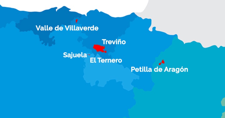 El mapa de los enclaves españoles: los territorios rodeados por otras